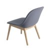 Muuto FIBER LOUNGE Fotel Tapicerowany - Niebieskoszary Tkanina Divina 154 / Rama Drewniana